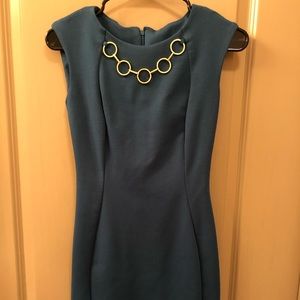 Teal and gold Calvin Klein dress